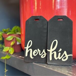 Black and White Travel Bag Tags